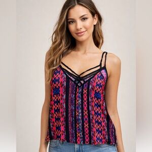 Women's Multicolor Strappy Top